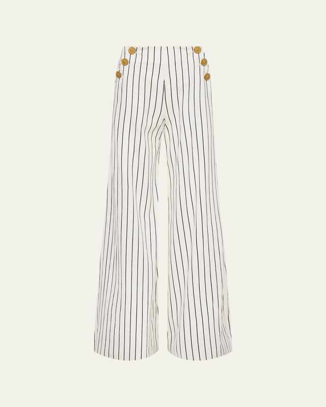Kingston Striped Wide-Leg Pants